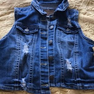 Kids short sleeve jean jacket